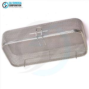 Panier en maille fine avec couvercle en acier inoxydable, panier de rangement médical manuel réutilisable pour la stérilisation des instruments chirurgicaux - Product Image 3