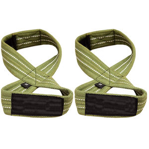 2025 Logotipo personalizado Figura 8 Correas de elevación Figura de algodón resistente 8 Correas para levantamiento de peso Correas de muñeca Gimnasio Entrenamiento Muñequera - Product Image 3