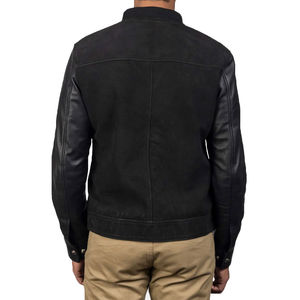 Vestes en cuir classiques pour hommes en gros conception personnalisée manches longues style moderne coupe ajustée avec sélection de couleurs et logo élégant - Product Image 5