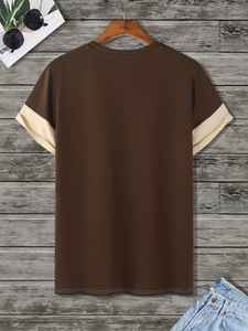 Nouveauté T-shirt décontracté pour homme avec logo personnalisé Impression numérique Confortable extensible Motif uni disponible - Product Image 2