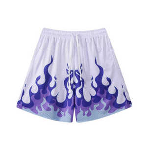 Sublimación Plain 100% Polyester Street Wear Sets Deportes Short Gym Baloncesto en blanco Malla personalizada Pantalones cortos para hombres Doble capa - Product Image 3