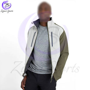 แจ็กเก็ตกลางแจ้งแบบนิ่มสำหรับผู้ใหญ่เสื้อใส่กลางแจ้งแนวสตรีทสำหรับผู้ชายทำด้วยมือออกแบบโลโก้ได้ตามที่ต้องการ - Product Image 1