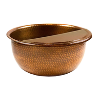 Bol de repose-pieds en cuivre de créateur Bol en cuivre martelé Massage des pieds Spa Pédicure Utiliser un bol de repos en cuivre