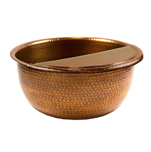 Cuenco de cobre para reposapiés de diseñador Cuenco de cobre martillado Spa para pies Masaje Pedicura Uso Cuenco de cobre para reposapiés - Product Image 1