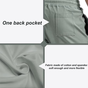 Pantalones cortos de gimnasio de verano para hombre, pantalones de chándal ajustados de secado rápido para correr en la playa, patrón sólido para culturismo - Product Image 2