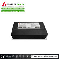 UL cUL 277vac sans scintillement triac 0 10v 5 en 1 variable 12v 24v pilote led 96w 100w avec boîte de jonction