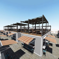 Nouveau Design Kiosque Commercial de Street Food Modulaire Préfabriqué en Conteneur