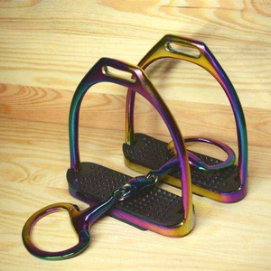 Estribos de Carreras de Caballos de estilo inglés cómodos Premium, monturas reutilizables de aluminio, equipo ecuestre de construcción Premium para - Product Image 2