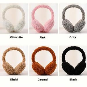 Cache-oreilles d'hiver en peluche mignons pour femmes, doux et chauds, en fausse fourrure et polyester, avec bandeau tendance pour les activités de plein air - Product Image 3