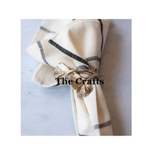 Metal Black Color Tissue Rings Set Of Three Leaf Shape Napkin Rings For Home Hotel And Restaurant Usage - Product Image 5