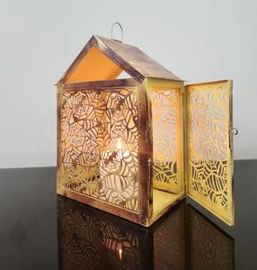 Farol de Telaraña de Araña de Metal Único, Decoración de Casa Encantada, Portavelas de Pilar, Farol de Halloween Hecho a Mano - Product Image 3