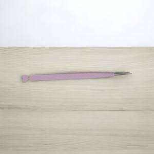 Pince à épiler droite pour extension de cils en acier inoxydable avec finition imprimée en diamant - Product Image 2