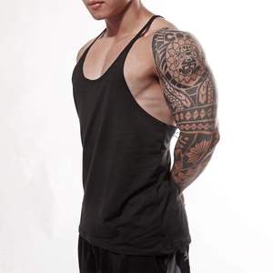 Débardeur de musculation, fournisseur direct d'usine, vêtements de sport respirants de haute qualité, débardeur pour homme, décontracté, couleur unie, tissu tricoté - Product Image 4