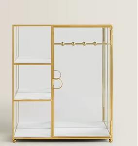 Boîte à bijoux élégante en laiton et en verre, écologique, avec des accents métalliques raffinés pour la décoration moderne de la maison et le rangement des bijoux - Product Image 3