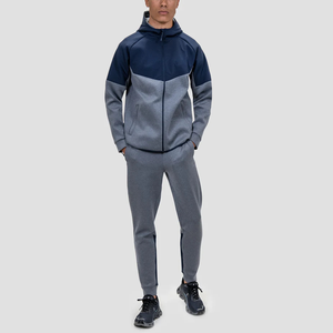 Dernier design, vente en gros, survêtements de sport personnalisés, respirants, à capuche, décontractés, unis, pour hommes, ensembles de fitness deux pièces - Product Image 5