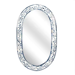 Miroir incrusté de résine de qualité supérieure pour la décoration murale ou la décoration de la maison cadre de miroir incrusté d'os par l'artisanat croissant - Product Image 1