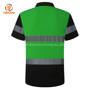 Camisas reflectantes Polo para hombre Logotipo personalizado Hi Vis Ropa DE TRABAJO Camisas Polo de trabajo de manga corta Camisetas Polo de seguridad reflectantes OEM - Product Image 3