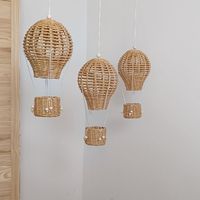 Décoration de ballon à air chaud en rotin fait à la main pour la maison intérieure, chambre d'enfant