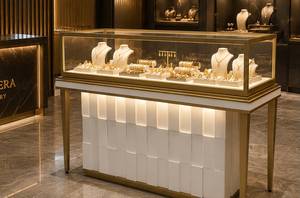 Vitrine de Luxe pour Bijoux, Présentoir en Verre pour Comptoir, Exposition de Détail pour Colliers, Bracelets et Bagues - Product Image 3