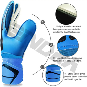 Gants de récepteur de football à impression professionnelle gants de gardien de but de football respirants durables de haute qualité Protection des doigts en PU - Product Image 3