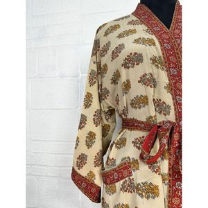 Kimono Vintage de Crepé de Seda, Ligero y Lujoso, Bata Suave y Cómoda, Regalo Perfecto para Mujer, para Usar por la Noche, Tejido de Seda - Product Image 3