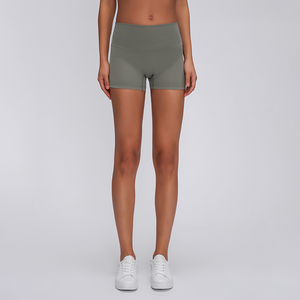 Short de Fitness athlétique pour femmes en gros Sport Yoga taille haute respirant Polyester Spandex motif solide pour les femmes - Product Image 4