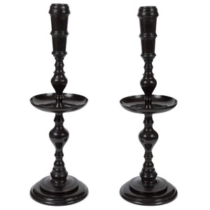 Matte <b>Black</b> Aluminum Candle <b>Holder</b> for Christmas and Halloween Decorations Tabletop Iron Pillar <b>Holder</b> - Product Image 2