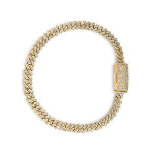 Alta calidad 18K chapado en oro 10mm VVS Moissanite pulsera de diamantes 925 pulsera chapada en oro para hombres joyería fina - Product Image 1