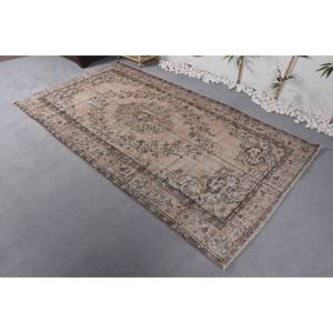 Alfombra tradicional de lana marrón Beige 4,4X8,7 pies hecha a mano Vintage turco Patchwork rectángulo alfombras para adolescentes látex para pasillo - Product Image 2