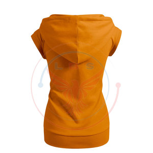 Hoodies sans manches pour femmes, coupe-vent, décontractés, hiver, avec logo sur le devant, tissu polaire de haute qualité - Product Image 3