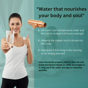 La bouteille d'eau en cuivre étanche sans BPA de qualité supérieure soutient l'immunité et la santé digestive stimule l'expérience de bureau et de camping - Product Image 6