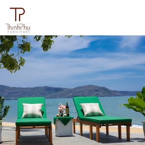 Thinh Phu, tumbona de madera plegable moderna ecológica para uso al aire libre, patios, villas, playas, jardines, piscinas - Product Image 1