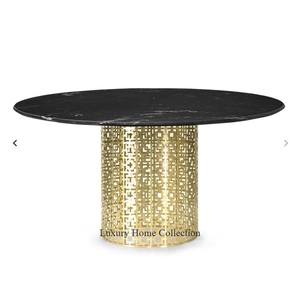 Table d'appoint en métal design simple couleur or et noir enduit de poudre avec base à 3 pieds Design luxueux fait à la main dernière arrivée - Product Image 2