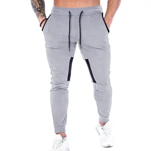Özel toptan egzersiz Fitness koşucu pantolonu konik Slim Fit spor yüksek kalite pamuk eşofman eşofman altları erkekler için satış