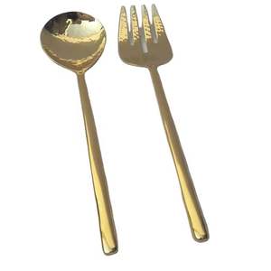 Juego de servidor de ensalada hecho a mano con mango de resina de 2 artículos de cocina de acero inoxidable y accesorios de cocina para Hotel - Product Image 5