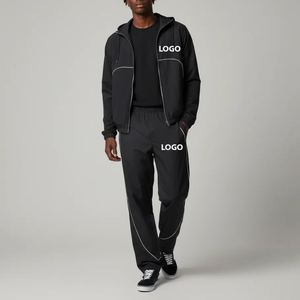 Conjuntos Deportivos de Correr para Hombre, Chaqueta Cortavientos, Logotipo Personalizado Bordado, Impresión Digital, Transpirable, con Capucha, Venta al Por Mayor - Product Image 3