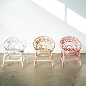 Chaise d'étude en rotin faite à la main pour enfants, accessoires de chambre d'enfant, chaises basses pour tout-petits, prix bas - Product Image 4