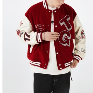 OEM Design Wholesale Custom latest designs Long Sleeve Baseball <b>Varsity</b> <b>Jacket</b> Men <b>Plain</b> Blank <b>Varsity</b> Letterman <b>Jackets</b> - Product Image 1