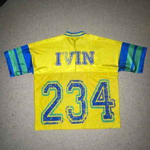 T-shirt en jersey de basket-ball 100% coton imprimé par sublimation personnalisée T-shirts Streetwear grande taille, poids lourd - Product Image 2