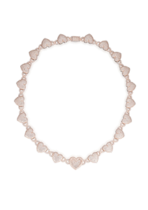 Collier cœur en moissanite VVS de luxe, plaqué rhodium et or 14 carats, pour les fêtes et les cadeaux - Product Image 2