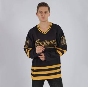 Uniforme de Hockey sobre Hielo de Poliéster con Logotipo Personalizado Profesional, Ropa Deportiva de Equipo con Bordado, Servicio de Fabricación OEM al por Mayor, Tipo de Patrón en Blanco - Product Image 5