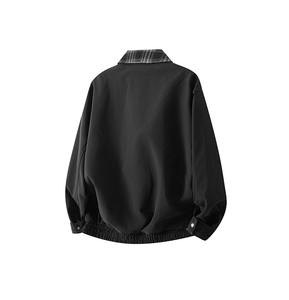 Chaqueta de Dos Piezas con Solapa de Piloto, Estilo Británico, Color Marrón, Diseño de Logotipo Personalizado OEM, Tendencia de Primavera y Otoño - Product Image 4