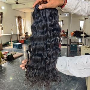 Venta al por mayor brasileño indio 100% máquina doble trama rizo alta calidad suelta onda profunda estilos color natural crudo extensiones humanas - Product Image 6