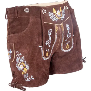 Haute qualité écologique marque personnalisée hommes décontracté bavarois Lederhosen Shorts Anti-rides personnalisable prix de gros Shorts - Product Image 3