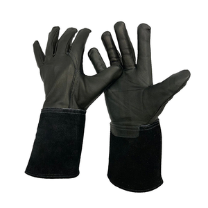 Meilleur prix Gants de soudage en cuir de vache avec une excellente qualité Gants de soudage Tig longs en cuir résistants à la chaleur - Product Image 3