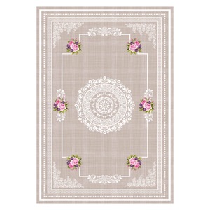 RUGS DEPOT LXDP-1027 Wholesale Multicolor Neutral Modern Vintage Digital Printed Machine Washable Chenille Area Rug Non <b>Slip</b> - Product Image 1