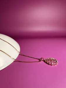 Colgante de diamante natural de oro rosa de 14K Premium Corte brillante redondo H I Color GGL Certificado SI3 I1 Claridad Proveedor mayorista - Product Image 4