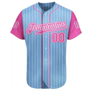 Camiseta de Béisbol Raglán Personalizada en Oferta, 100% Poliéster, Cómoda, con Botones, Jersey de Béisbol Personalizado - Product Image 1