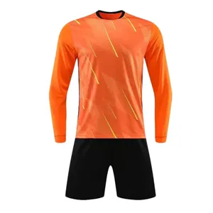 Uniformes de fútbol profesionales para hombres, ropa deportiva con cuello en V y bolsillo, incluye camisetas y pantalones cortos - Product Image 6