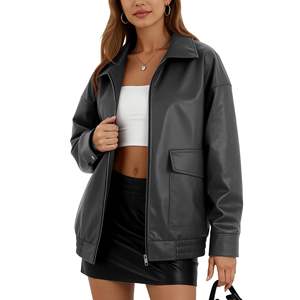 เสื้อแจ็คเก็ตหนังผู้หญิงคุณภาพสูง |   เสื้อแจ็คเก็ตหนังแท้ ดีไซน์หรูหรา ทนทาน ให้ลุคเหนือกาลเวลา - Product Image 4
